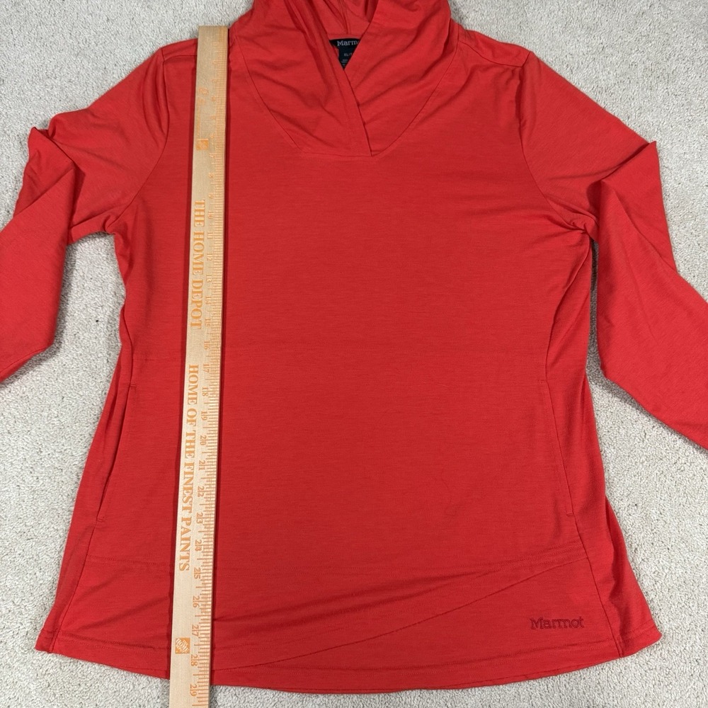 Marmot Sunrift Hoody Women's XL Long Sleeve Hooded Pullover Shirt Orange Outdoor - Picture 8 of 10